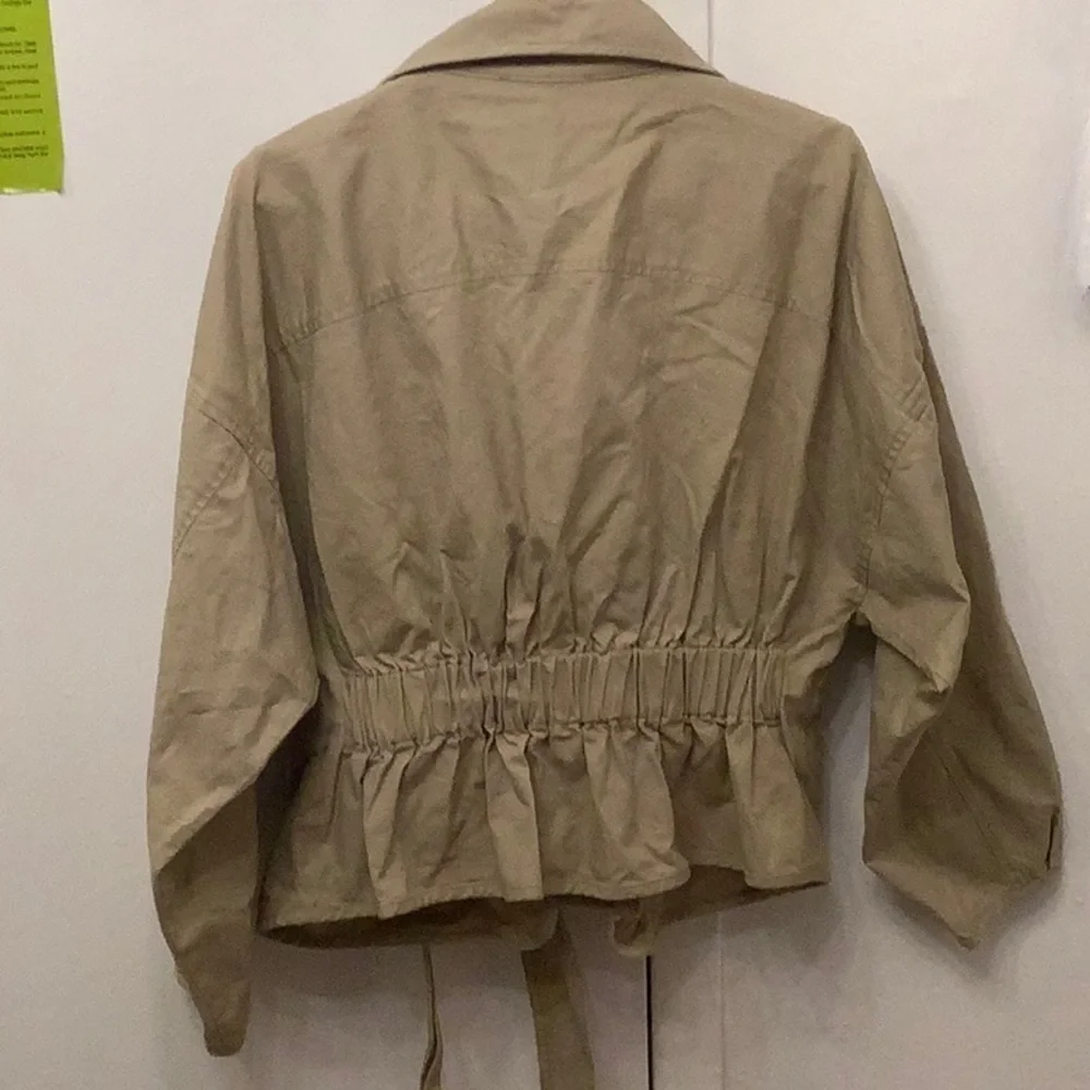 Anthropologie Mare Mare Utility Jacket Size Large Boho Crop Camel Color - Picture 6 of 7